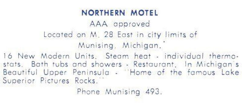 Northern Motel - Vintage Postcard Back (newer photo)